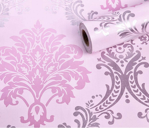 Pink damask self - @,