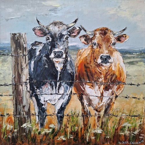 Cow original oil - oil, painting