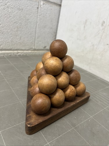 Vintage wooden cannonball - vintage,