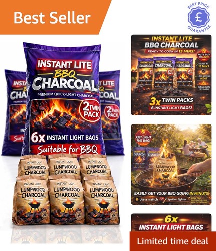 Instant light bbq charcoal - light,