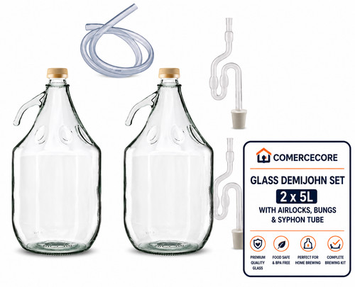 Glass demijohn set 5l - set, with