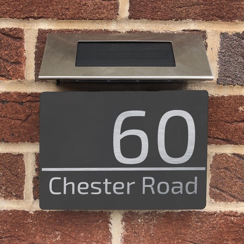 Solar light door sign numbers - light,