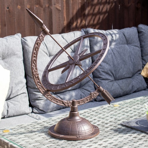 Cast iron armillary sundial - iron,