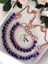 Copper & Sapphire Blue glass