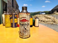 Vintage Oil Can Cylindrical Quart Mobiloil