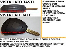 COVER GUSCIO CHIAVE PER TELECOMANDO 2 TASTI FIAT ULYSSE E SCUDO SOLO SE IDENTICI