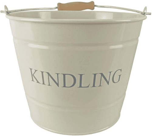 Metal fireside kindling bucket - fireside,