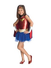 Girls Wonder Woman Costume Superhero Tutu Fancy Dress Kids Child Outfit. Rubies