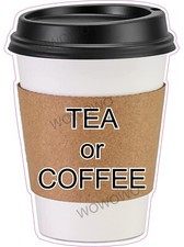 Ice cream van sticker Tea coffee drink in take away cup decal catering trailer