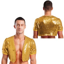 UK Men Glitter Sequin Short