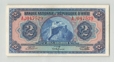 HAITI 2 Gourdes 1964, P-186a, André/Beauvoir/Murat, Original a/UNC, AJ047529. H3