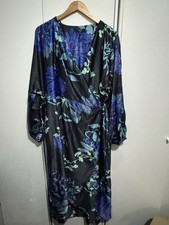 Joanna Hope Floral Satin Wrap Dress Size 20 Only Worn Once