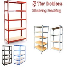 GARAGE SHELVES SHELVING 5/4 TIER UNIT RACKING BOLTLESS HEAVY DUTY STORAGE SHELF