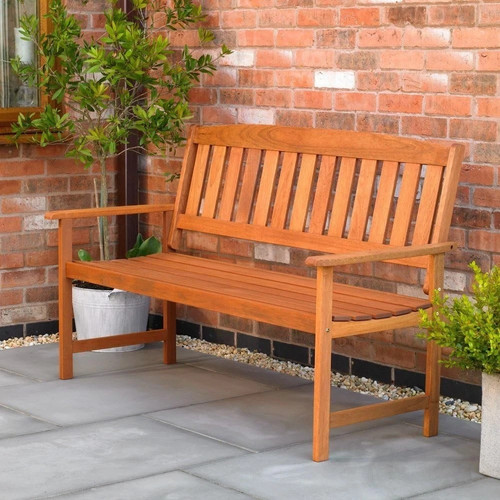 Wooden garden bench seater - wooden,