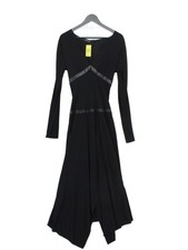 Amanda Wakeley A-Line Midi Dress UK10 in Black