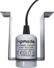 KOMODO CERAMIC LIGHT FITTING & BRACKET VIVARIUM LIGHT HEAT LAMP BULB HOLDER ES
