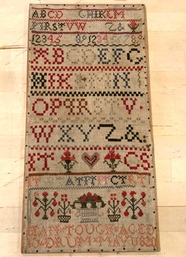 Antique georgian sampler - sampler, dated