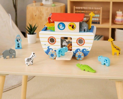 Wooden noahs ark - noahs, child
