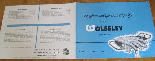 Sales brochure wolseley hornet - sales,