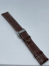 New 20mm Croc Brown leather &