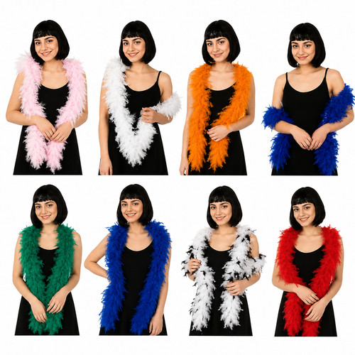 Feather boa multicoloured long - boa,