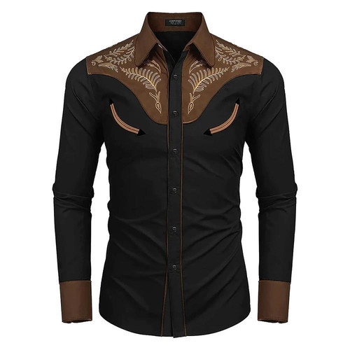 Men western cowboy shirt - western,