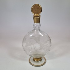 Antique Glass Decanter Gilt
