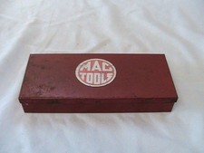 1 USED MAC TOOLS RED METAL TOOL BOX STORAGE CASE 8.75" X 3.75" X 1.125"