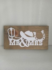 Wedding sign, Mr And Mrs 7x15 Wood NEW Sign
