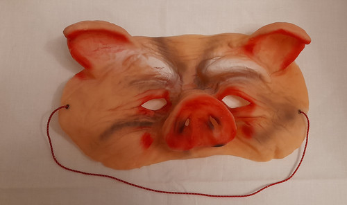 Pig face half mask - pig,