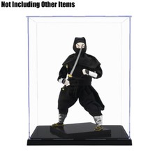 UK Acrylic Display Case Box 30cm H Plastic Self-Install Dustproof Protection Toy