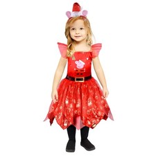 Peppa Pig Christmas Dress Costume with Headband 3-4 Years