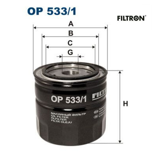 Oil filter filtron 533 - filtron, 533/1