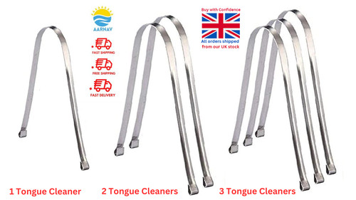 Stainless steel tongue cleaner - stainless,