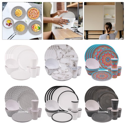 Piece melamine dinner set - 16-piece,