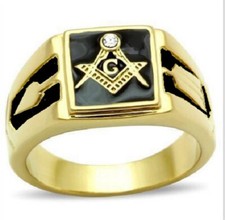 18K GOLD EP MASONIC MASON