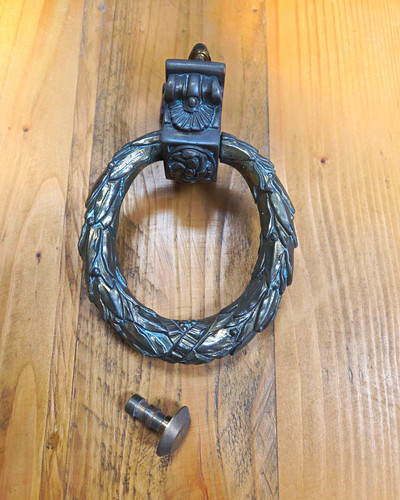 Antique brass finish ring - finish, door