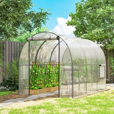Polytunnel Greenhouse with Clear Cover, Walk-in Grow House, 3 x 2 x 2m