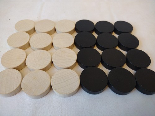 Set wooden draughts pieces - draughts,