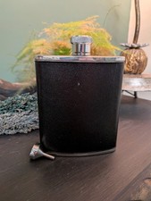 Vintage Leather Hip Flask 6oz