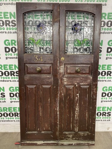 French front doors stained - french,