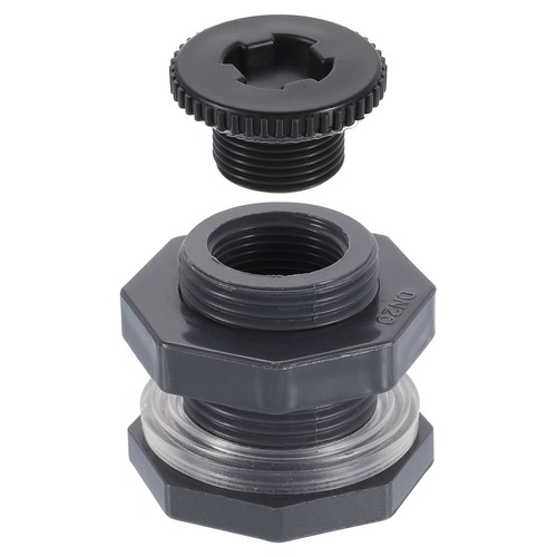 Bulkhead fitting with plug - with,