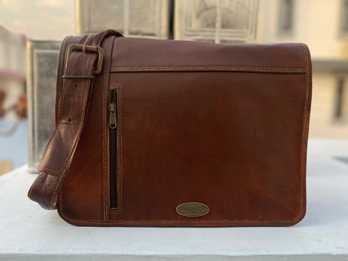 Leather men shoulder messenger - leather,