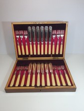 Fish Cutlery Set Walnut Box