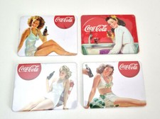 4x Vintage Coca Cola Coke Fridge Magnets - in original cellophane wrapping