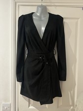 ZARA Black Mini Wrap Dress
