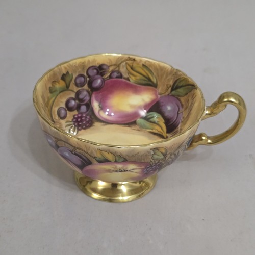 Aynsley orchard gold teacup - orchard,
