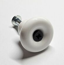 4 x Genuine IKEA SILVERAN White Plastic Knobs Handles with screws (121011)