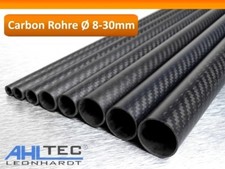 Carbon tube Ø 8-30 mm/CFRP tube 3K twill matte 1000 mm