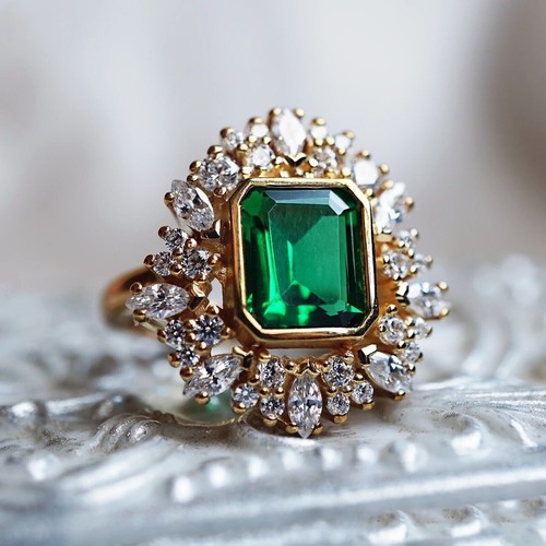3ct emerald cut green - 3ct,